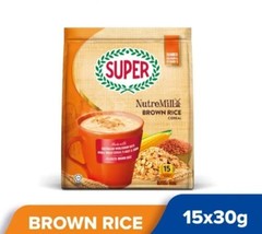  SUPER NUTREMILL 4-in-1 Instant Brown Rice Cereal Drink 4 packs X 15 sat... - £14.20 GBP