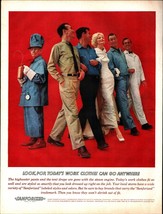 1960 Sanforized Work Clothes No More High Water Pants Vintage Print Ad d1 - $25.98