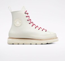 Converse Unisex Chuck Taylor Crafted Leather Terrain Hi Top Boot Ivory 1... - $90.25