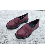 Torrid Women Shoes Burgundy Faux Leather Upper Mole CHUNKY LUG Shoes Siz... - £52.82 GBP