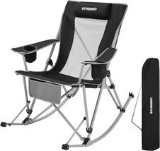 Fundango Camping Rocking Chairs For Adults, Portable Rocking Chair, Blac... - £79.24 GBP