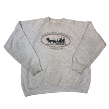 Vintage World Pair Driving Championship 1993 Gray Horse Sweatshirt Large... - $29.69