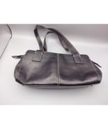 Fossil Black Leather Shoulder Satchel Purse Bag 6&quot;X12&quot; - $18.80