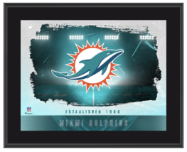 Miami Dolphins 10.5&quot; x 13&quot; Team Logo Sublimated Plaque - £22.36 GBP