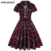 Retro Vintage Winter Autumn 50s 60s Pinup Swing Casual Dresses - £54.30 GBP