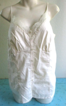 MIXIT Lace and Pinstripe Peasant Prairie Soft Cotton Tank Top or Camisol... - $18.99