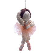 Handmade Ballerina Christmas Ornament Ballet Sweet Yarn Doll Dance Pink ... - €34,83 EUR
