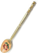 Vintage Malaysia Spoon Souvenir Collector Brass Plated Enamel - £19.60 GBP