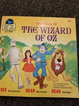 Vintage Walt Disney&#39;s The Wizard of Oz Children&#39;s Record and Book 1970s - $5.73