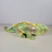 Iguana Plush Multi Color Green Yellow Size 13&quot; Long - $9.98