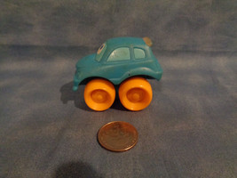 Tonka Hasbro 2006 Chuck &amp; Friends Soft Car Aqua Blue Hard Plastic Yellow Wheels - £1.17 GBP