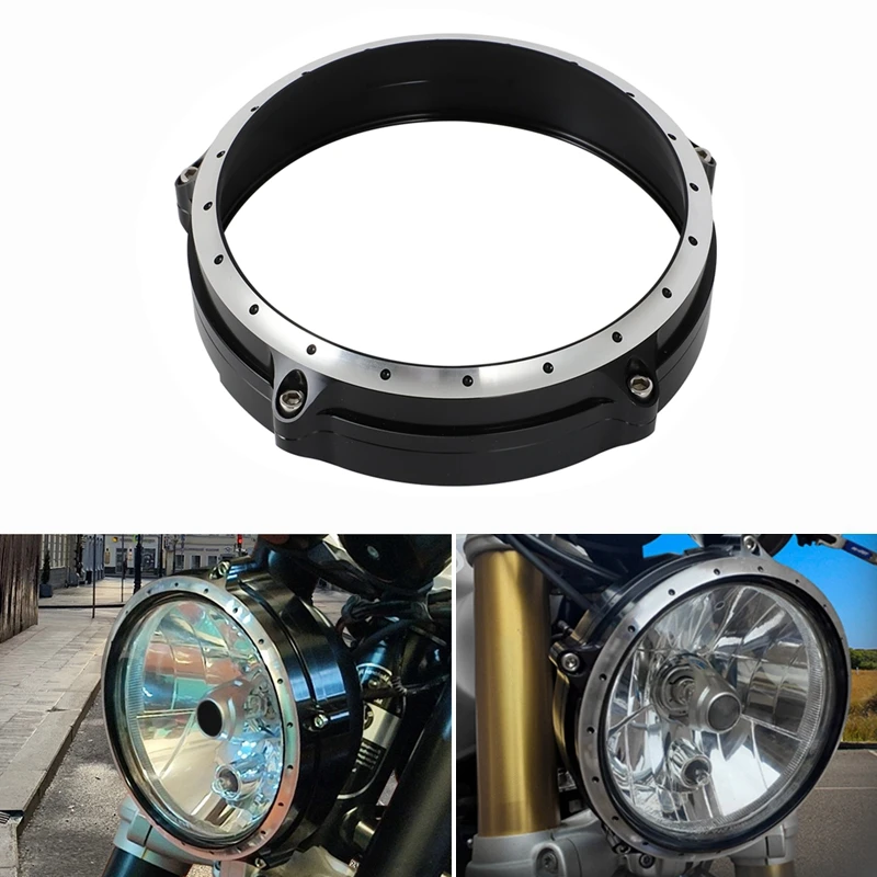 Motorcycle Headlight Headlamp Bezel Trim Ring Cover Protector For BMW Rn... - £50.43 GBP
