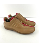 David Aaron Women&#39;s Tan Red Fashion Sneakers Lace up Sz 7.5 B  - £27.45 GBP