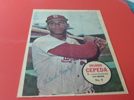 1967 Orlando Cepeda # 9 Topps Pin Up Some Center Left Separation - £31.31 GBP