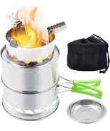 Acelane Camping Wood Stove, Portable Camping Stove - Stainless Steel Bac... - £25.82 GBP