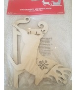 unfinished wood shapes Deer &amp; Sled 2 pc upc 889092627230 - €43,19 EUR
