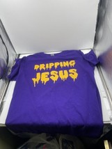 Vintage Men&#39;s Dripping Jesus Cotton 90s Y2K Short Sleeve T-Shirt Gildan ... - $44.54
