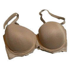 Maidenform Beige Lace Trim Underwire Lightly Padded Bra SZ 34D - $21.11 CAD