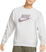 NIKE Mens Sweatshirt Solid Grey Size XS CU4507-910 - £41.14 GBP