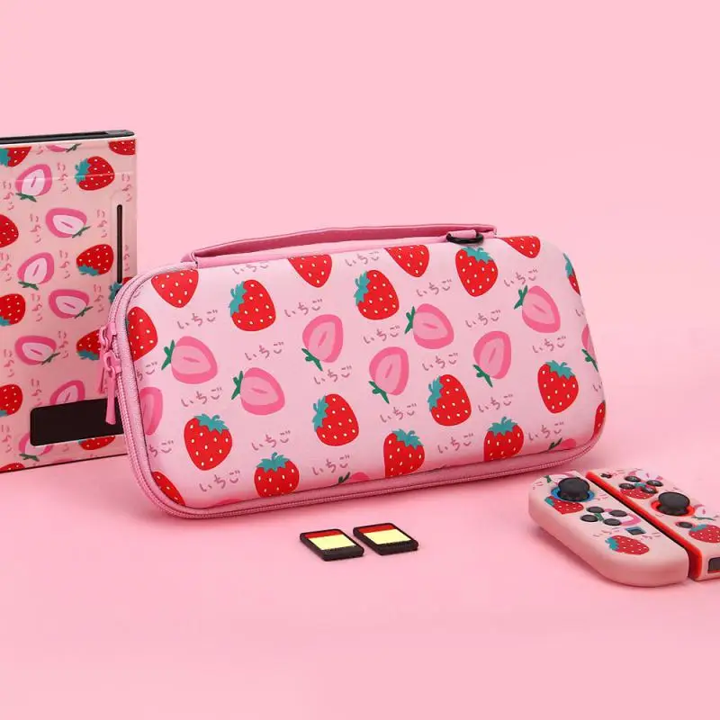 For Switch OLED Bag Protective Bag Travel Case Japanese Cute Fruit With Shoulder - £16.17 GBP+