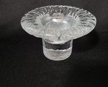 Vintage Blenko Don shepherd Ice Mushroom Candle Holder Clear Glass MCM 3... - £23.34 GBP