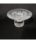 Vintage Blenko Don shepherd Ice Mushroom Candle Holder Clear Glass MCM 3... - $40.60 CAD