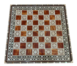 Handmade, Luxury, Wooden Chess Board, Wood Chess Board, Game Board, Inlaid Shell - $355.00