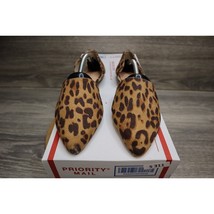 Charlotte Russe Shoe Womens 8 Slip On Brown Leopard Flats Pointed Toe Casual - $25.62