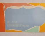 Vtg DuPont Womenswear Spring /Summer 1986 Color Pallette Forecast Fashio... - $247.49