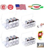 Clear Plastic Battery Storage Boxes Set of 4 - Snap Lid &amp; Live/Dead Divider - $34.53 CAD