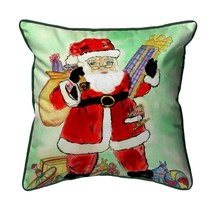 Betsy Drake Santa Large Indoor Outdoor Pillow 18x18 - £37.50 GBP