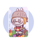 Labubu Anime Art Trading Card (MM102): Yellow Monster with Fruit Candy, ... - $182.05 MXN