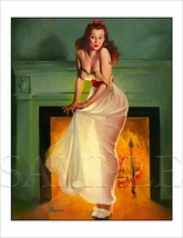 8.5x11 Vintage Gil Elvgren Fine Art Color Print Picture Poster Women Deco Pin - $12.16