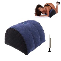 Inflatable Half Moon Pillow Lumbar Posture Support Sex Cushion For Coupe... - $29.99