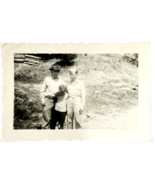 1940s WW2 Real Photograph Unknown Military Soldier And Family Antique Ph... - $19.99
