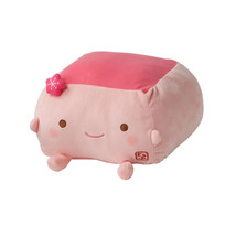 Tofu Cushion Hannari Ume Plum Stuffed Toy Cushion Size L Japan - $51.43