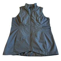 Port Authority Grey Zip-Down Vest Pockets Non-Embroidered Size XL Women&#39;... - $43.54