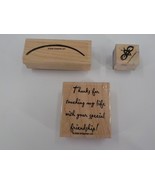 STAMPIN&#39; UP SET OF 3 MISMATCHED &quot;THANKS FOR TOUCHING MY LIFE&quot; ARC DRAWN ... - £7.96 GBP