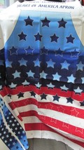 &quot;&quot;HEART OF AMERICA -  APRON PANEL&quot;&quot; - SPARKLY RED, WHITE &amp; BLUE - $8.89
