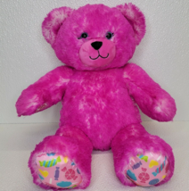 Build A Bear Candy Pop Bright Pink Bear Plush Toy Retired 16&quot; Girls - £7.36 GBP