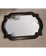 Plastic Framed Wall Hanging Mirror Wood Look 32x22 Inches - $26.99