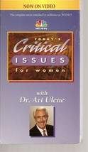 NBC News - Today&#39;s Critical Issues for Women with Dr Art Ulene (VHS, 1996) - £3.81 GBP