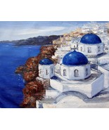 16x20 inches Mediterranean  stretched Oil Painting Canvas Art Wall Decor... - £30.05 GBP