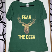 Port and company fear the deer” women’s short sleeve, V-neck top - £9.19 GBP
