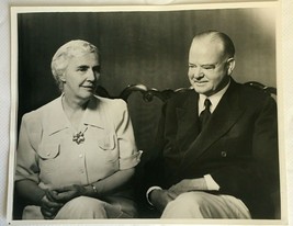 1940 Photo President Herbert Hoover First Lady Lou Hoover Black White 8 x 10 - £11.95 GBP