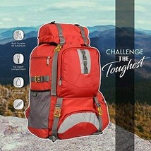 Hiking camping 90 Waterproof 90 Ltrs Travelling Rucksack Backpack(Red) - £66.57 GBP