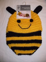 Baby Hand Crocheted Hat &amp; Diaper Cover 2 Piece Set 0-9 Months Bumble Bee New - £7.74 GBP