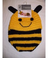 Baby Hand Crocheted Hat &amp; Diaper Cover 2 Piece Set 0-9 Months Bumble Bee... - $201.99 MXN