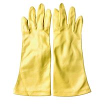 Vintage VAN RAALTE Canary Yellow women&#39;s gloves Wrist Length O/S 1960s - $34.75