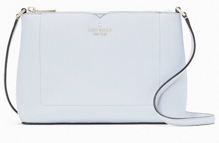 Primary image for NWB Kate Spade Harlow Crossbody Light Blue Leather WKR00058 $279 Dust Bag FS